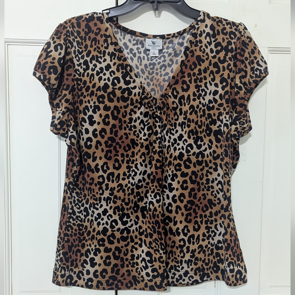 Worthington Cheetah Women's Shirt